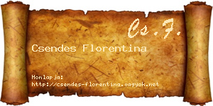 Csendes Florentina névjegykártya